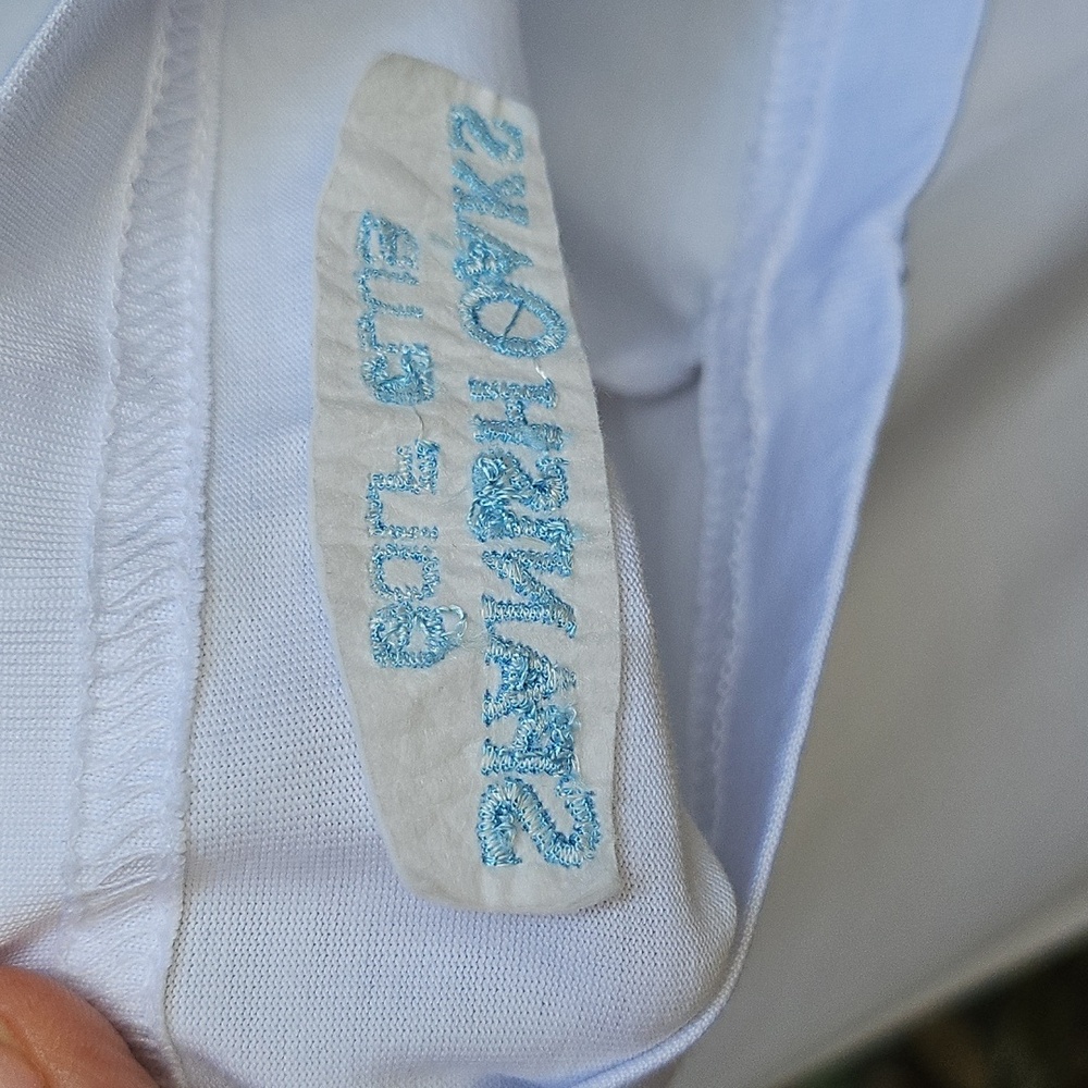 Travis Mathew Tropical Golf Polo Shirt Size XL White Cotton Blend Spanish Oaks - Picture 5 of 9